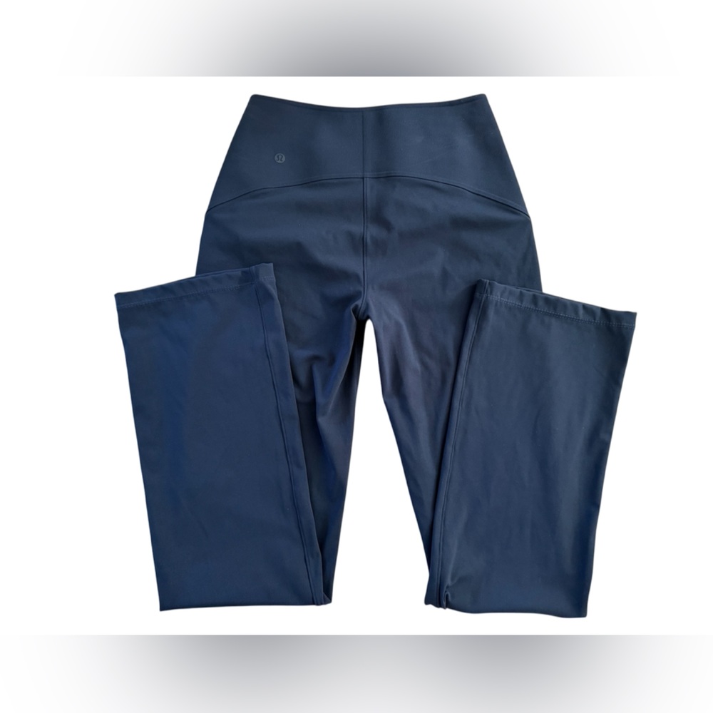 Lululemon pull on high rise stretch pant trouser navy blue size 4